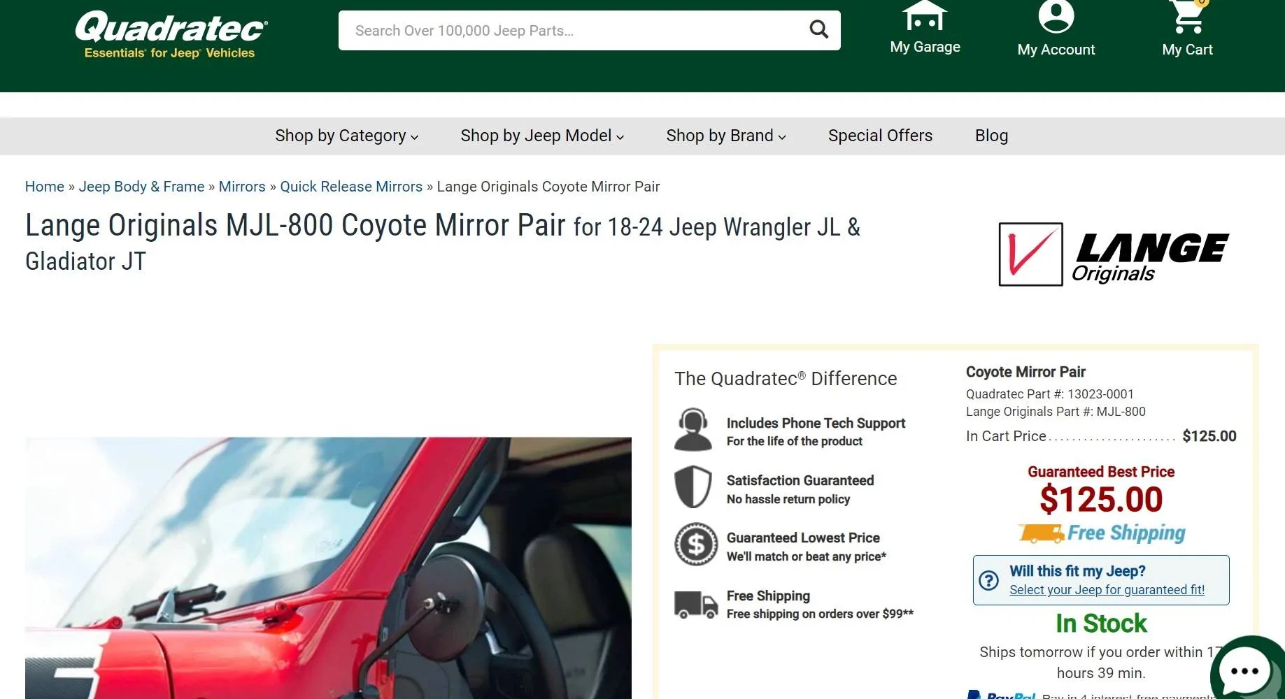 Jeep Wrangler JL Doors ON round side view mirrors? Screenshot 2024-06-18 212205
