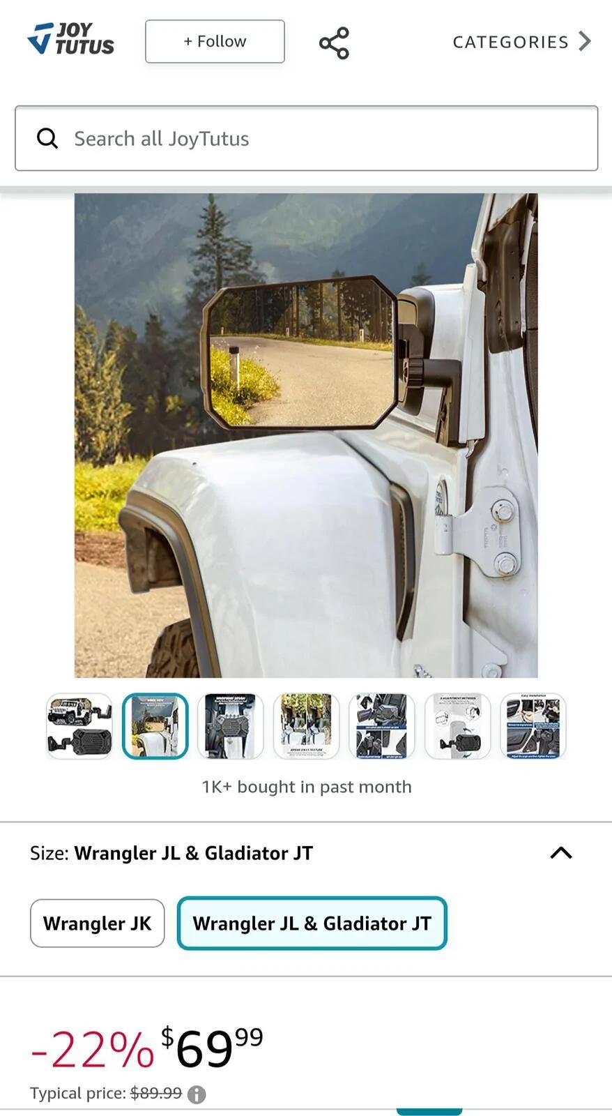 Jeep Wrangler JL Doors ON round side view mirrors? Screenshot_20240619-231004-409