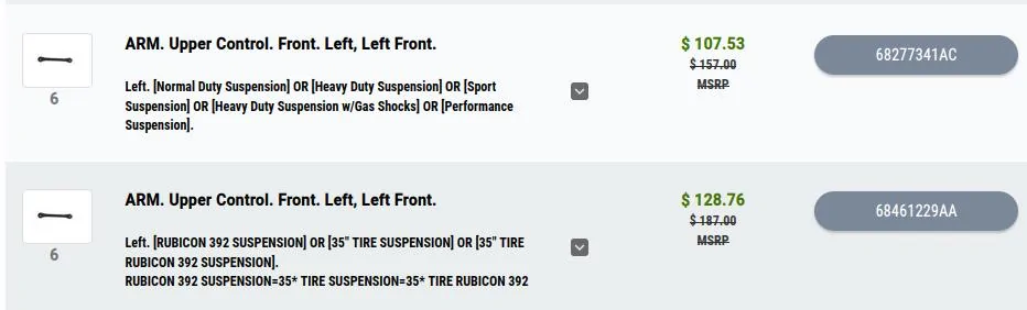 Jeep Wrangler JL Do all Wranglers trims have the same frame ? Screenshot from 2024-06-24 21-43-38