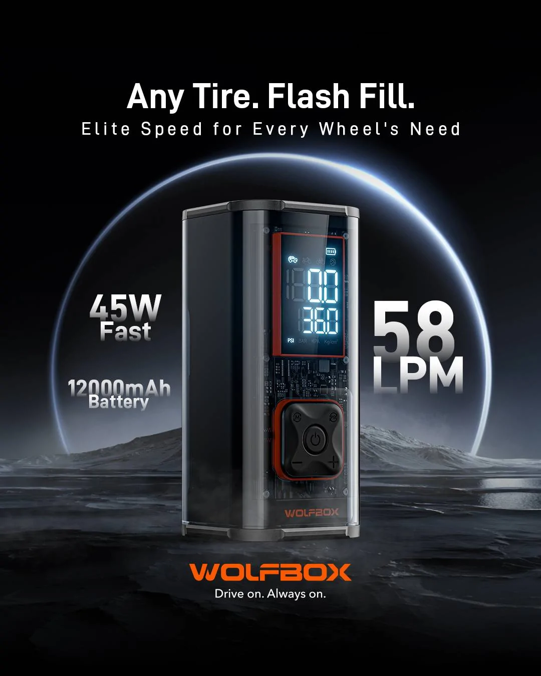 Jeep Wrangler JL Meet our MegaFlow24 Pro Portable Tire Inflator! 2