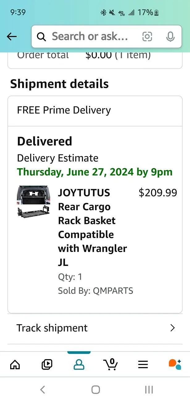 Jeep Wrangler JL Interior Cargo Rack storage idea thread Screenshot_20240630-093920_Amazon Shopping