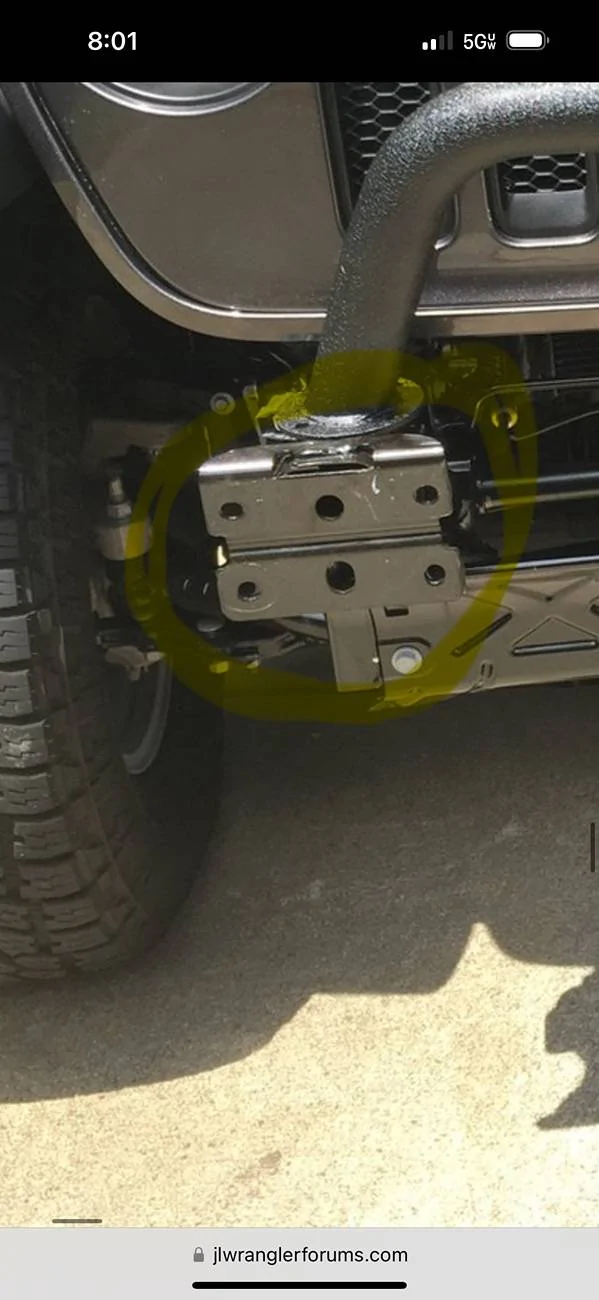 Jeep Wrangler JL Front bumper hoop mod IMG_1244