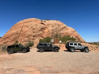 Jeep Wrangler JL Good RV parks around Moab. imag