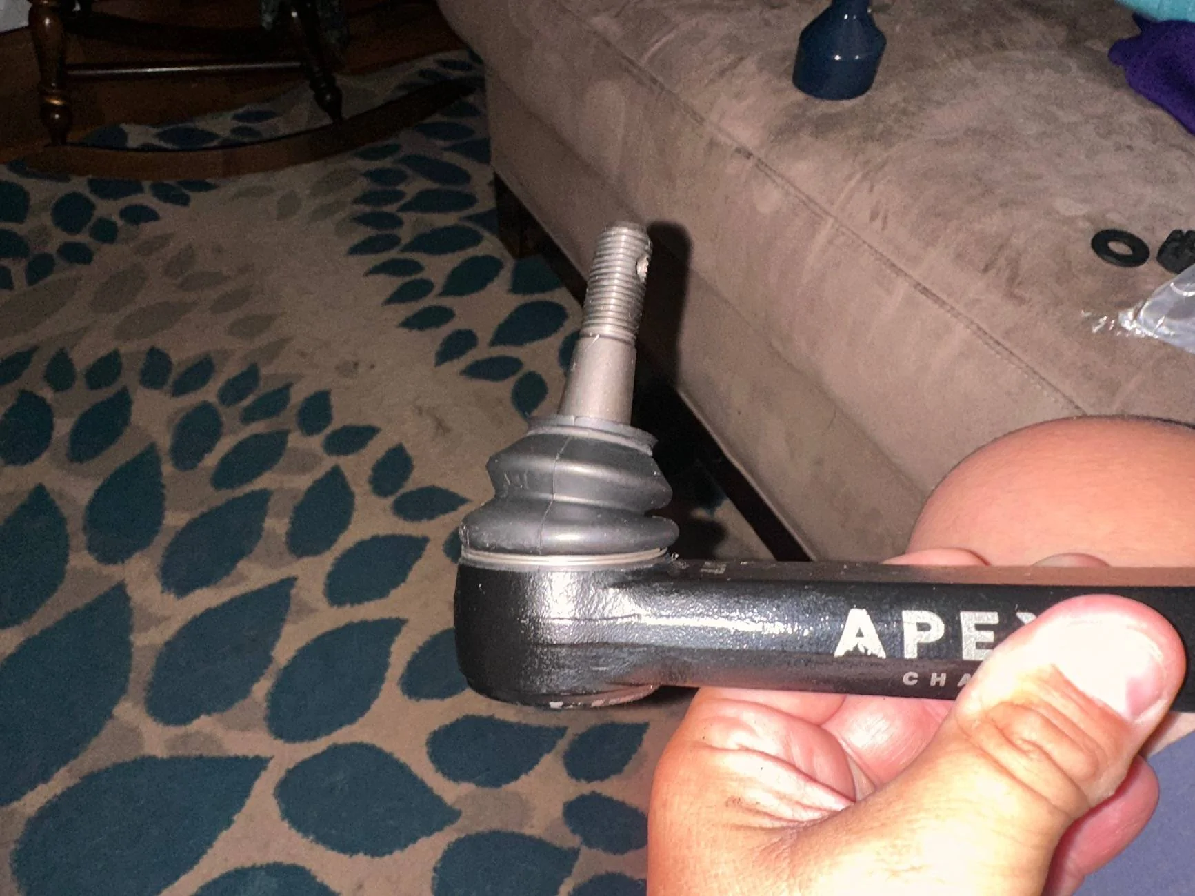 Jeep Wrangler JL Anti-flop drag link joint. IMG_5562