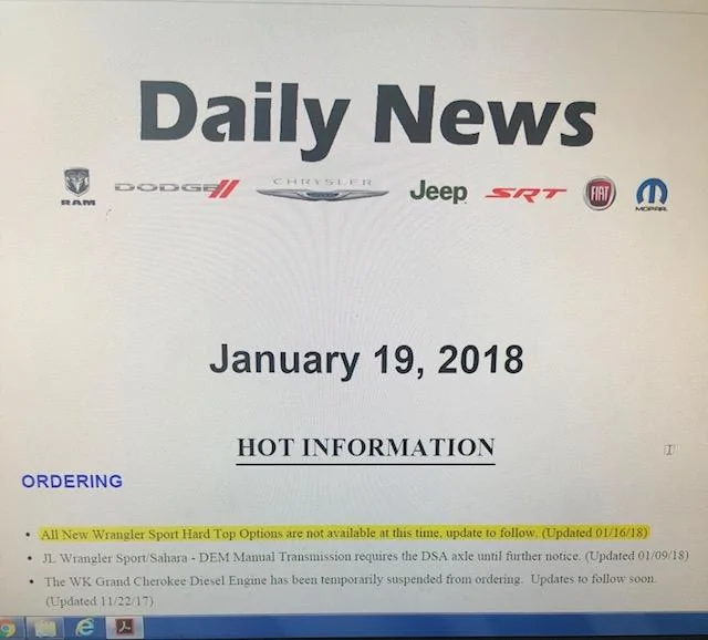 Jeep Wrangler JL Ask-A-Jeep-Dealer Thread jeep bulletin