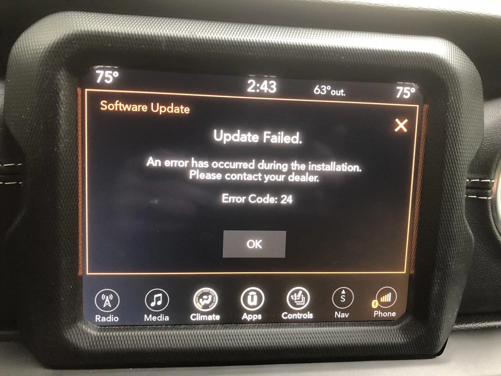 Jeep Wrangler JL UConnect Update Error Message A869DF80-286E-47B3-BF93-127A8AAE8270