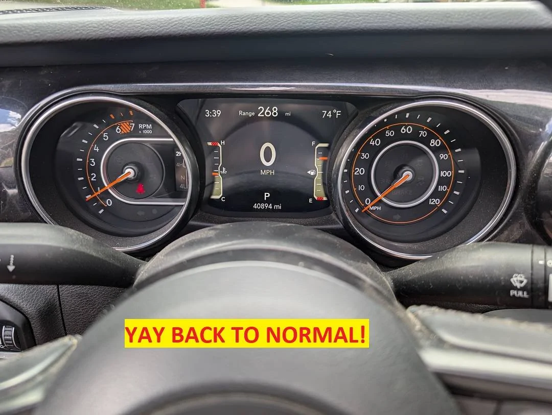 Jeep Wrangler JL Replace Your Clusters Blank LCD While Keeping Your Mileage PXL_20240711_193934936