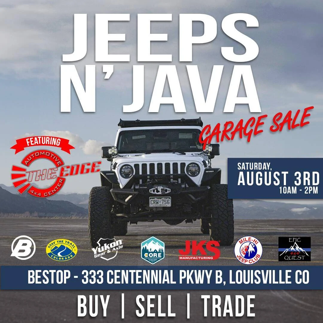 Jeep Wrangler JL Bestop's Jeeps N Java is back!! Jeeps N Java 1080x1080 with logos