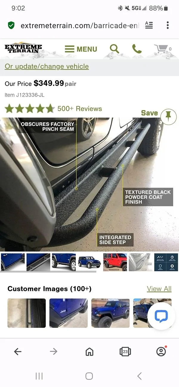 Jeep Wrangler JL Rock slider recommendations? Screenshot_20240724_090225_Opera