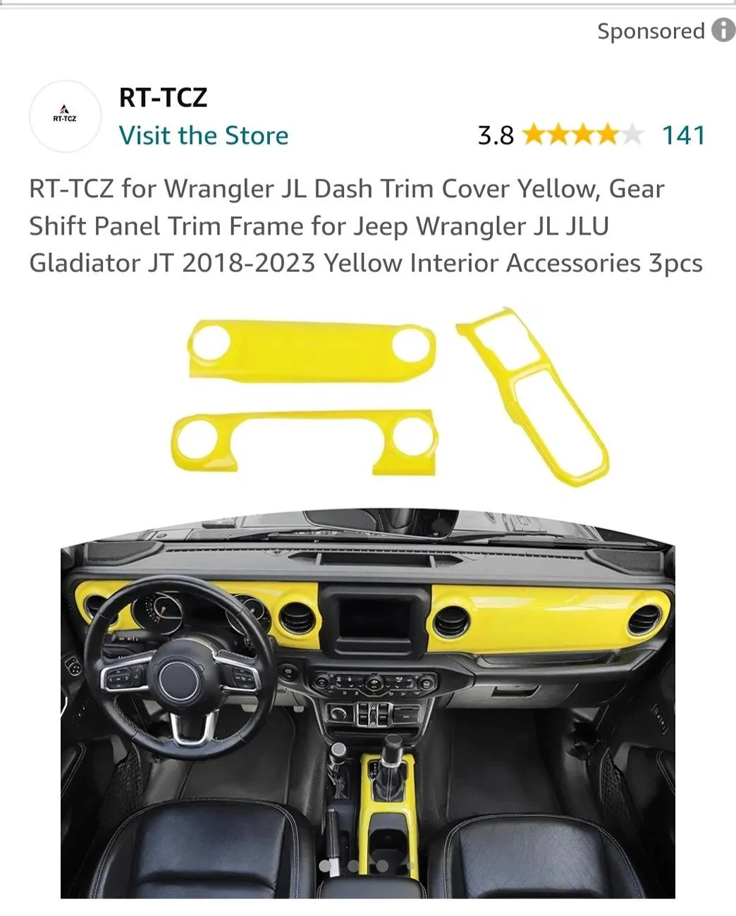 Jeep Wrangler JL Dash covers 1000003480