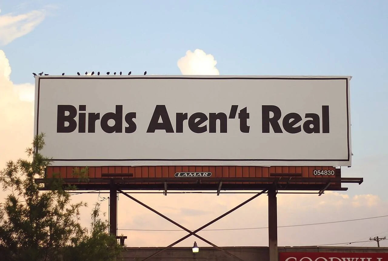 Jeep Wrangler JL Psycho Jeep Driver Birds_Aren't_Real _billboard_in_Memphis