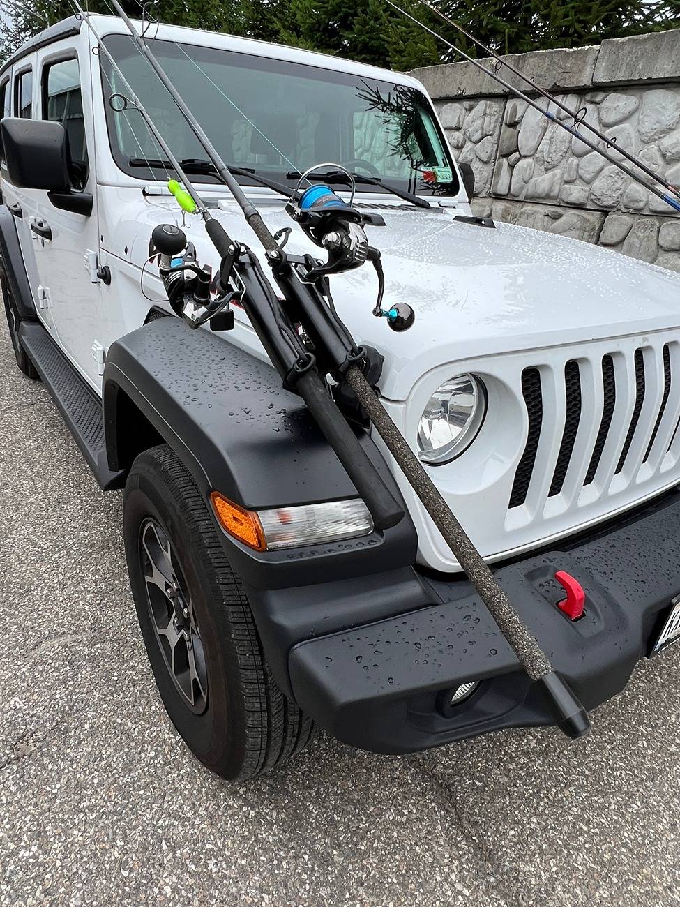 Hood Mount Locking Fishing Rod Holder for Surf Rods | Jeep Wrangler Forums (JL / JLU) -- Rubicon, 4xe, 392, Sahara, Sport - JLwranglerforums.com Hood Mount Locking Fishing Rod Holder for Surf Rods | Jeep Wrangler Forums (JL / JLU) -- Rubicon, 4xe, 392, Sahara, Sport - JLwranglerforums.com