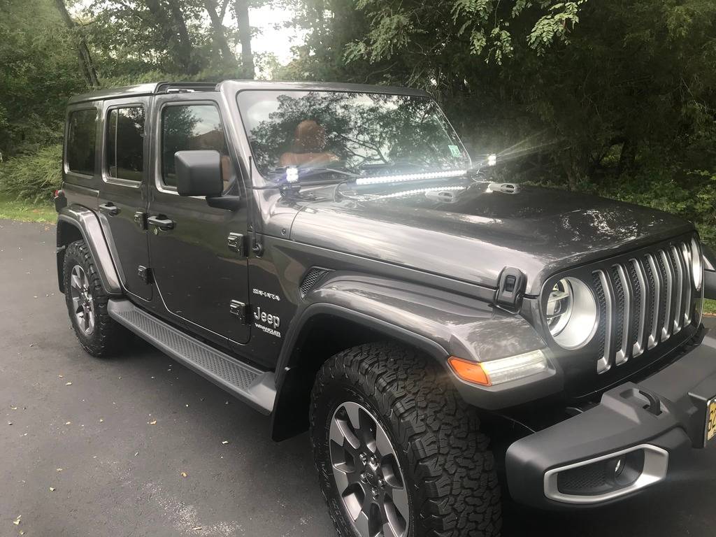 Jeep Wrangler JL Rigid Industries Cubes & RC 30" Light Bar Installed IMG_5384_zps9kxi6b0