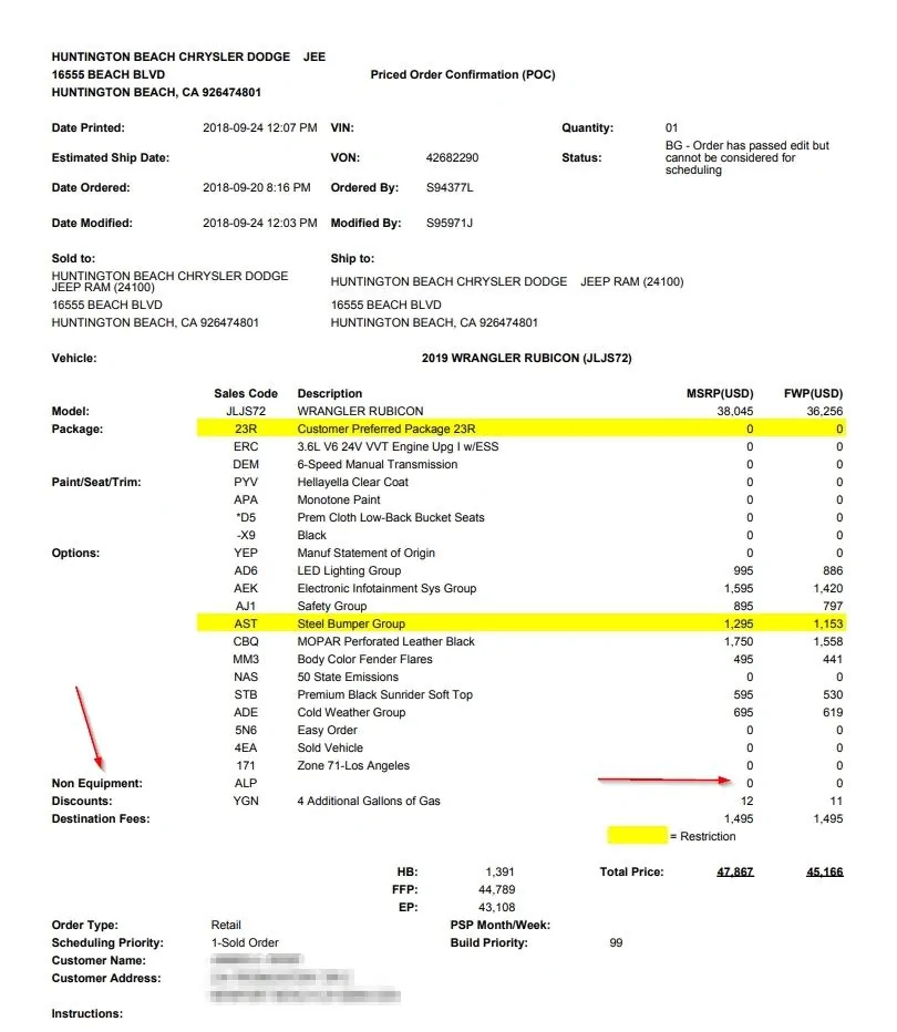 Jeep Wrangler JL Need help getting order finalized * Update: all set! build after submit