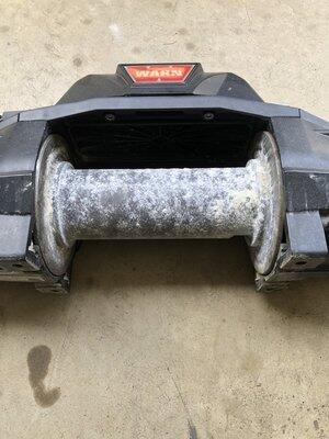 Jeep Wrangler JL WARN fairlead worn after just one winter 1723304011530-ch