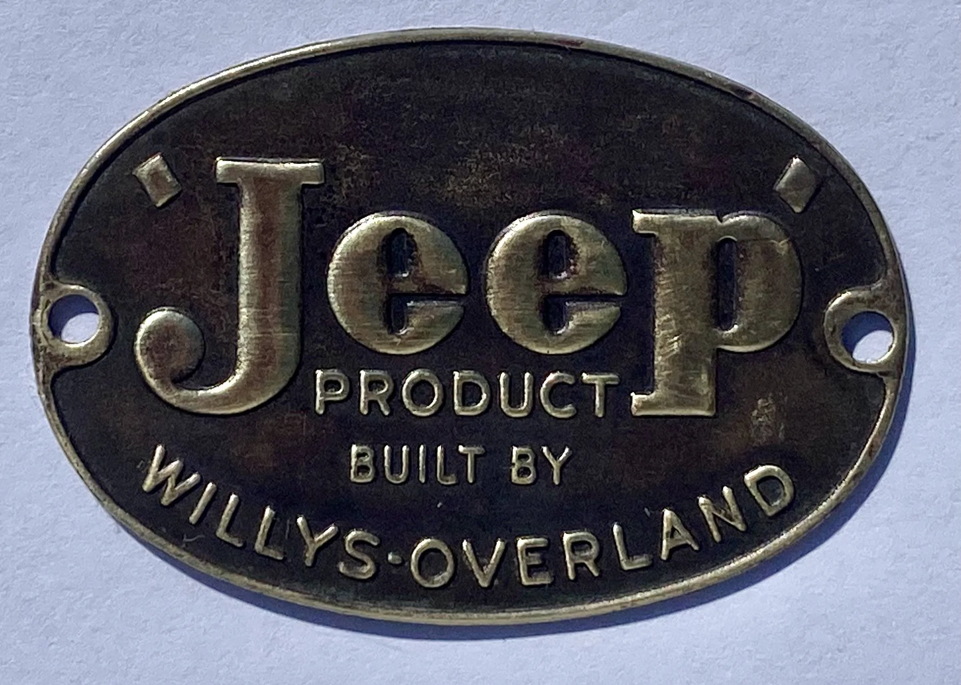 Jeep Wrangler JL 'JEEP' Brass Badge IMG_1559