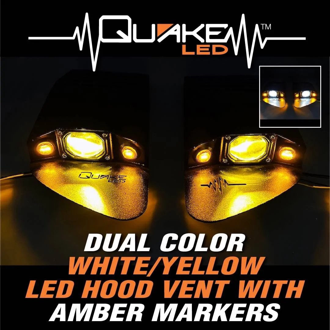Jeep Wrangler JL NEW PRODUCT ALERT! Quake LED Rubicon Hood Vent Lighting Kit! QTE1445 1445 Ads-04