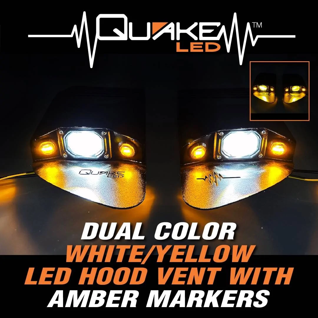 Jeep Wrangler JL NEW PRODUCT ALERT! Quake LED Rubicon Hood Vent Lighting Kit! QTE1445 1445 Ads-11