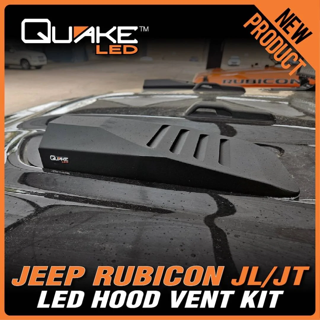 Jeep Wrangler JL NEW PRODUCT ALERT! Quake LED Rubicon Hood Vent Lighting Kit! QTE1445 1445 Ads-01