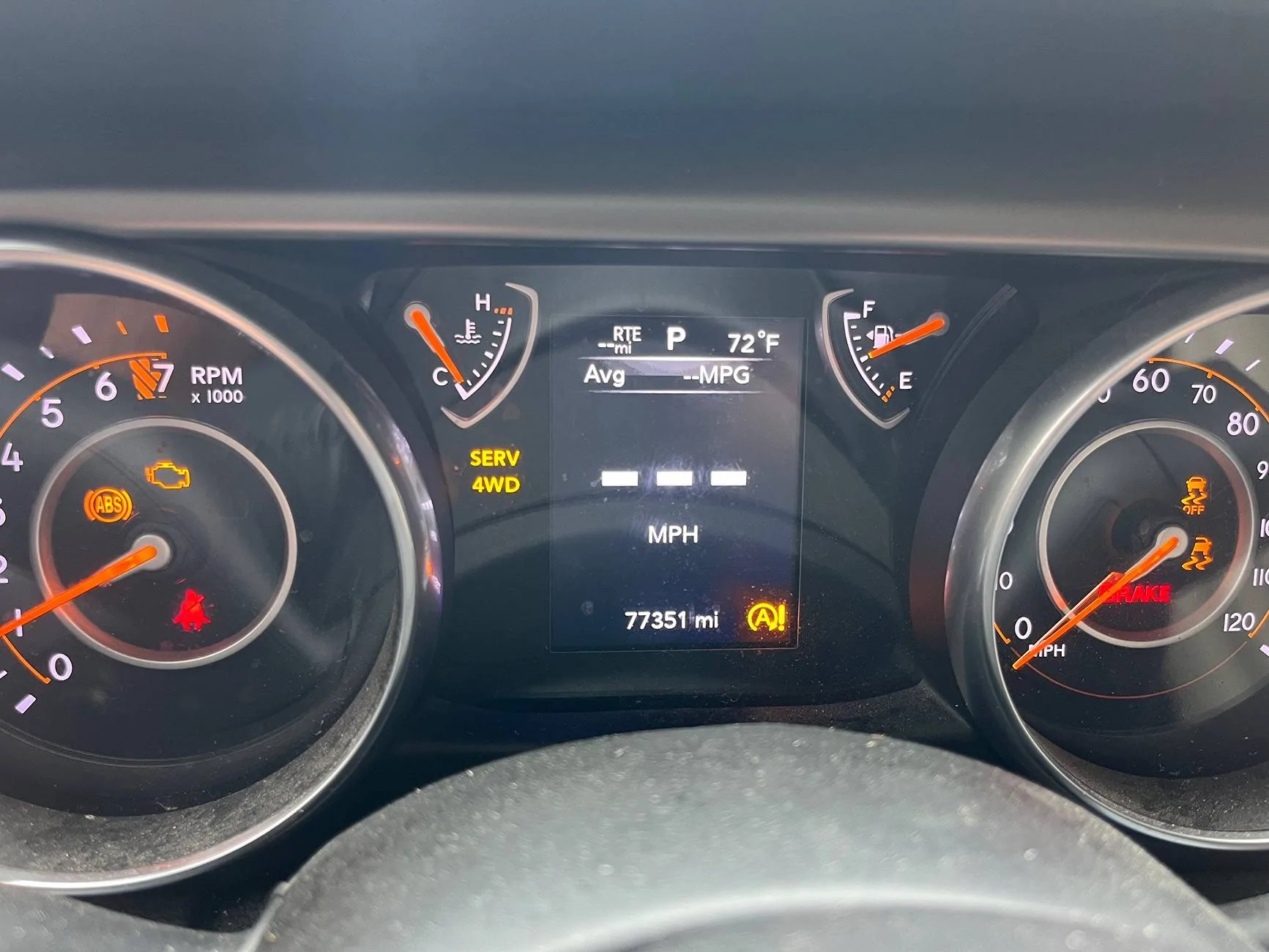 Jeep Wrangler JL Warning lights IMG_1963