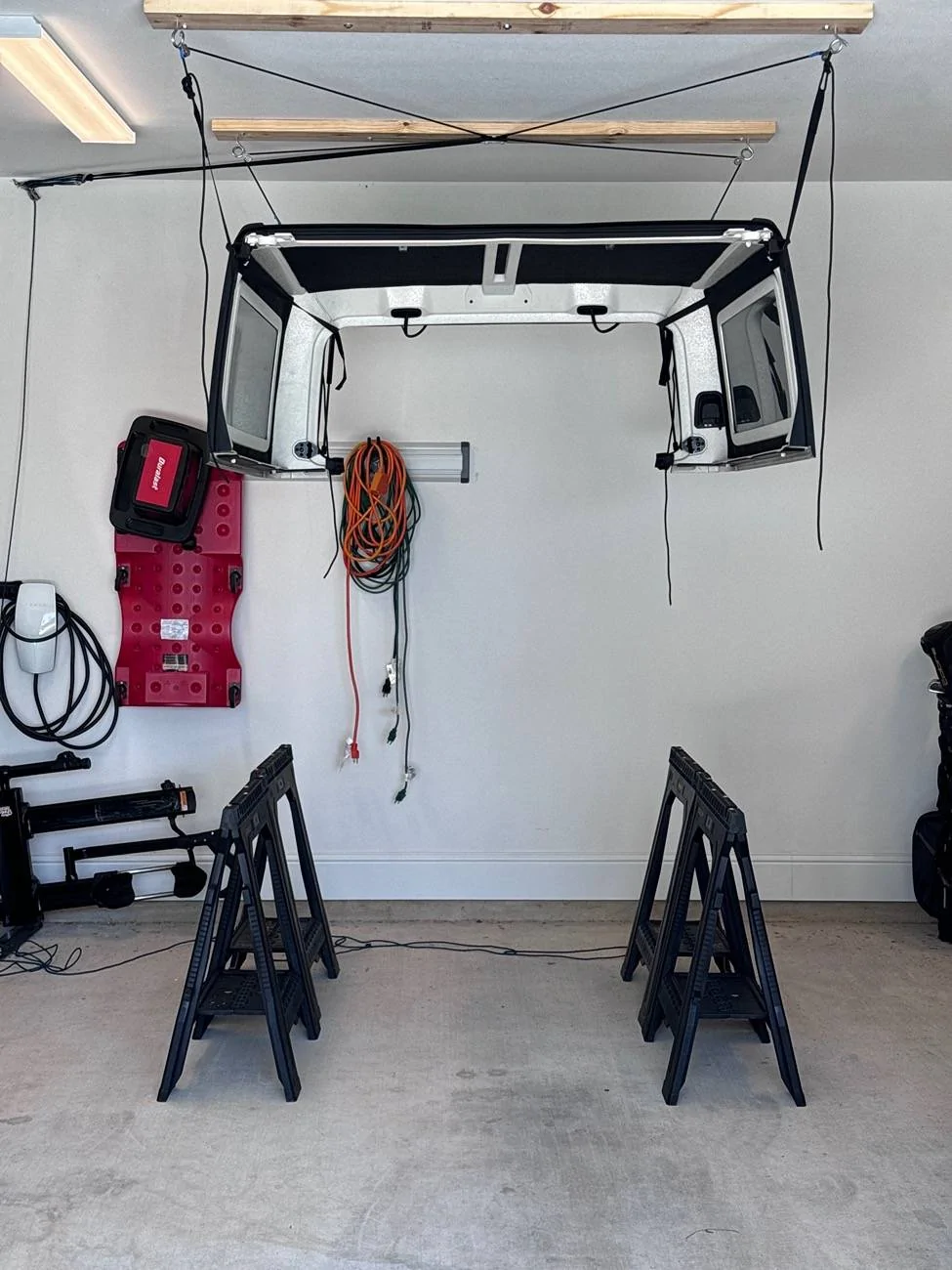 Jeep Wrangler JL DIY Hardtop Hoist Garage Setup Complete IMG_2841