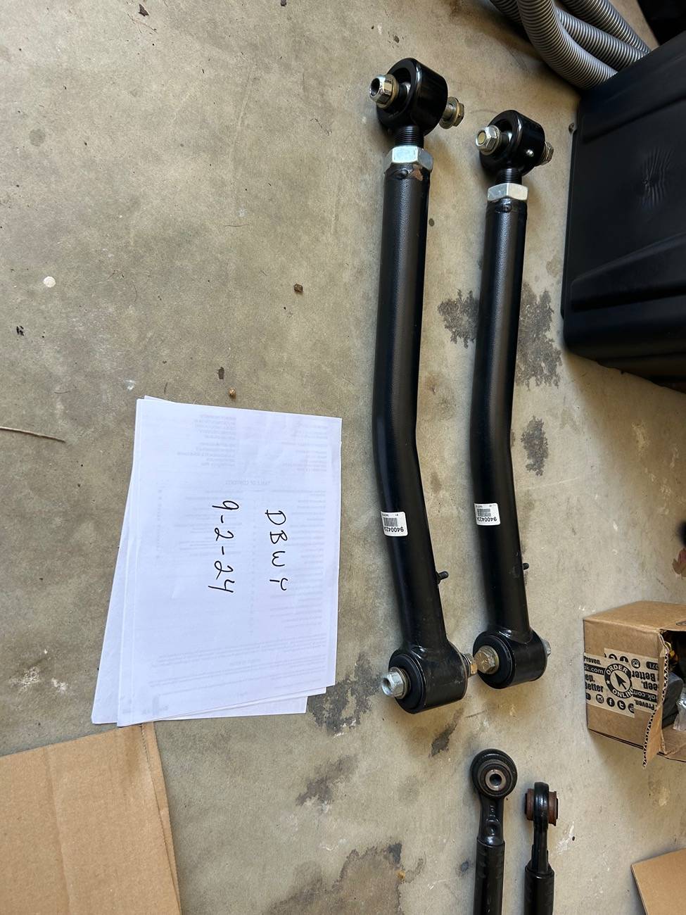 Jeep Wrangler JL Rough country adjustable front control arms and leveling kit IMG_4212