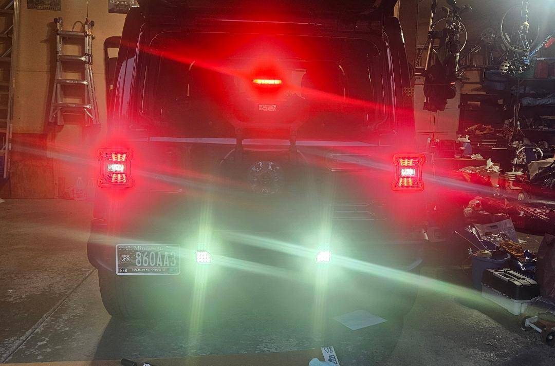 Jeep Wrangler JL Jeep Employee Airheads wrapper discovered while installing Oracle back-up lights! bright