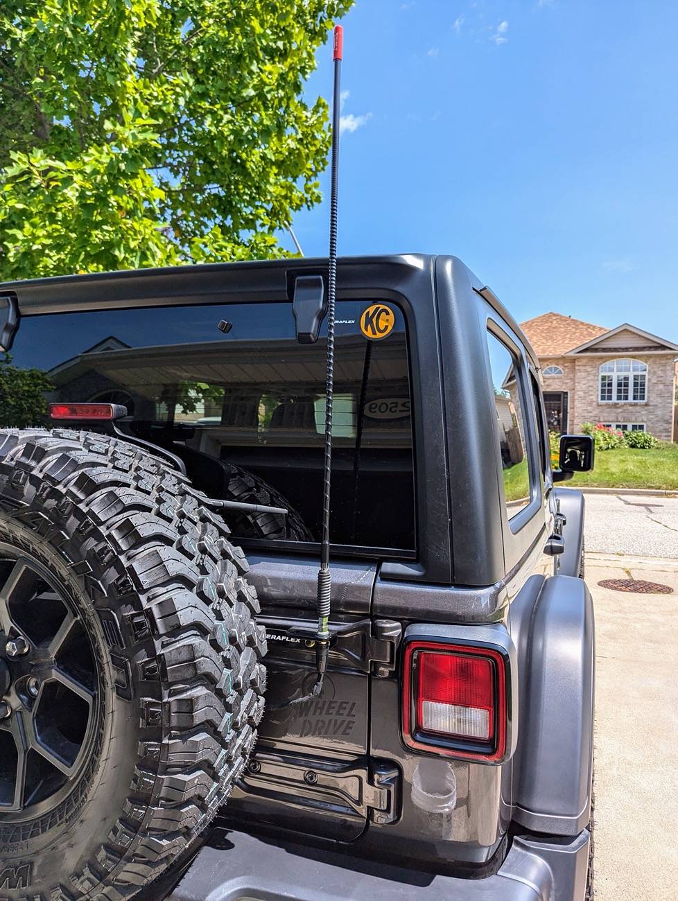 Orton Supporto per antenna lato conducente CB Antenna Mount Radio Staffa di montaggio CB Holder per Wrangler JK JL 2007-2022, sinistra