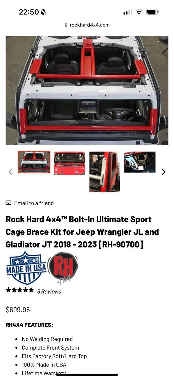 Jeep Wrangler JL Rockhard sport cage IMG_9380