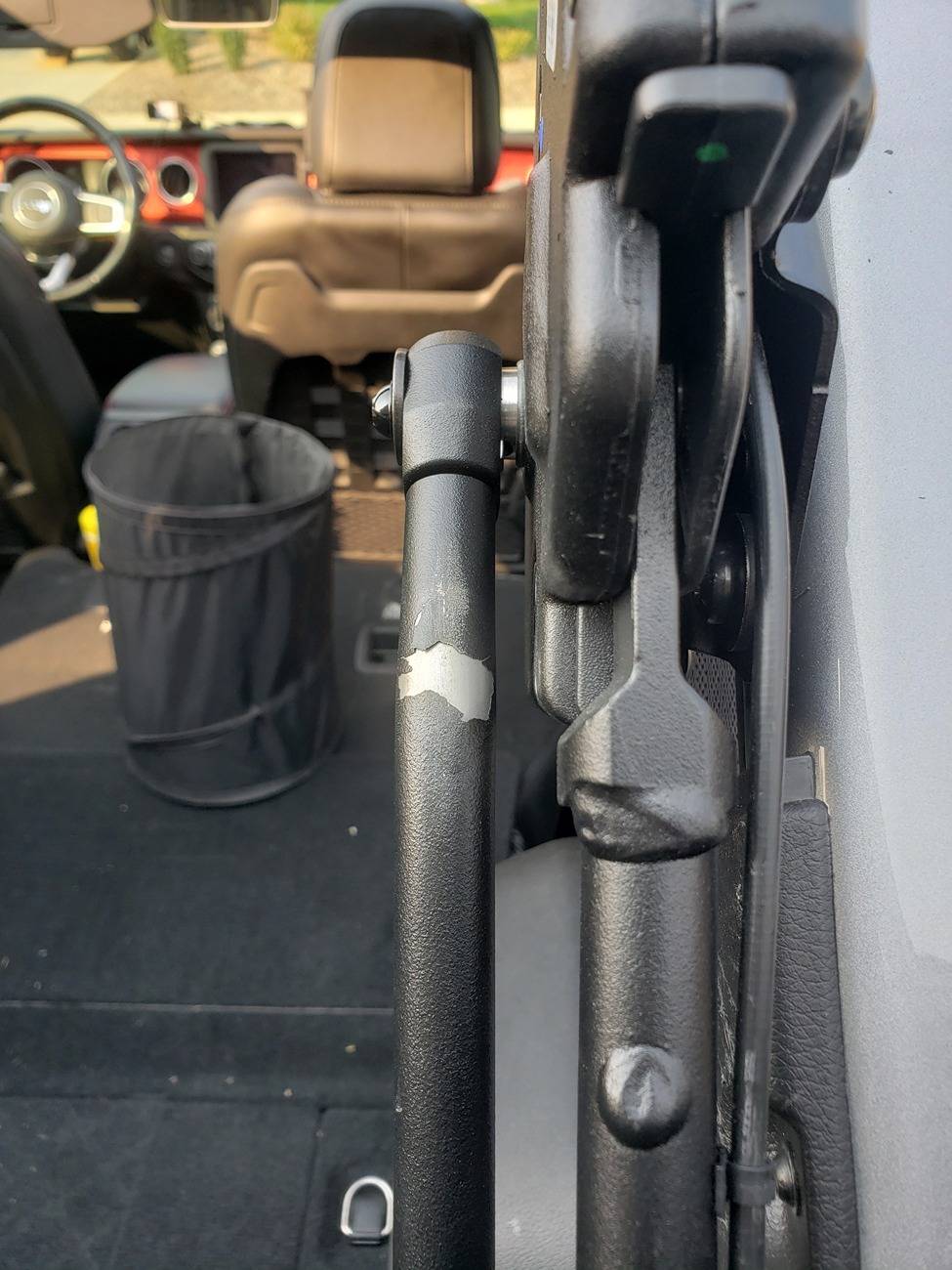 Jeep Wrangler JL Replacing bent bow arm on Soft Top 20241006_160155