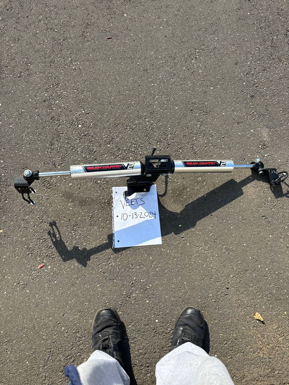 Jeep Wrangler JL Rough Country Dual V2 steering stabilizer IMG_3096