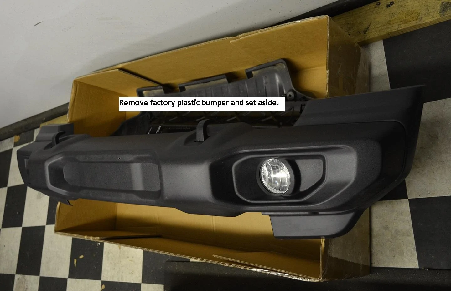 Jeep Wrangler JL ROAM Front Bumper Install 9 (Stock Bumper off