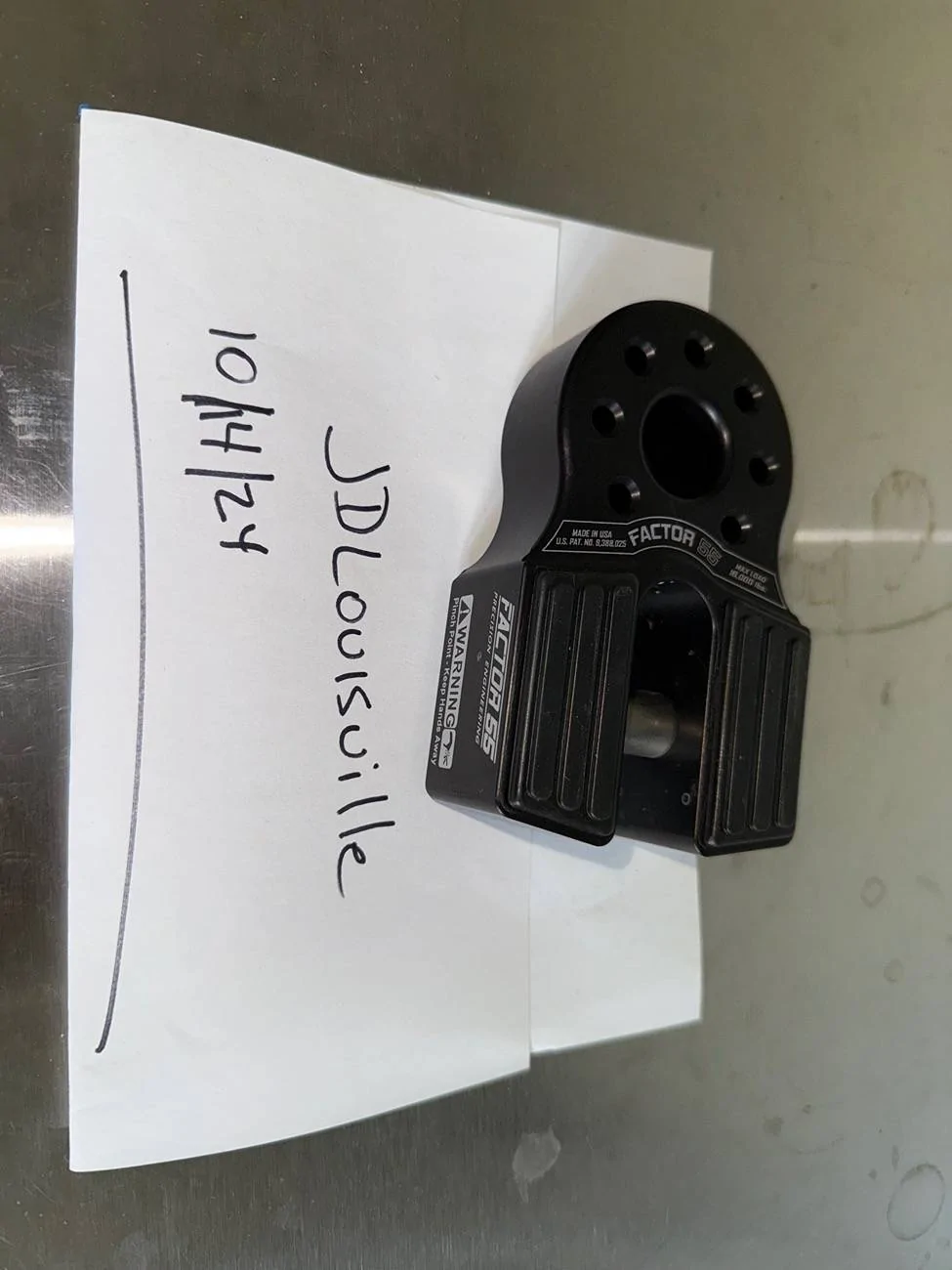 Jeep Wrangler JL FS $100 Like New Factor 55 flatlink black IMG_6439