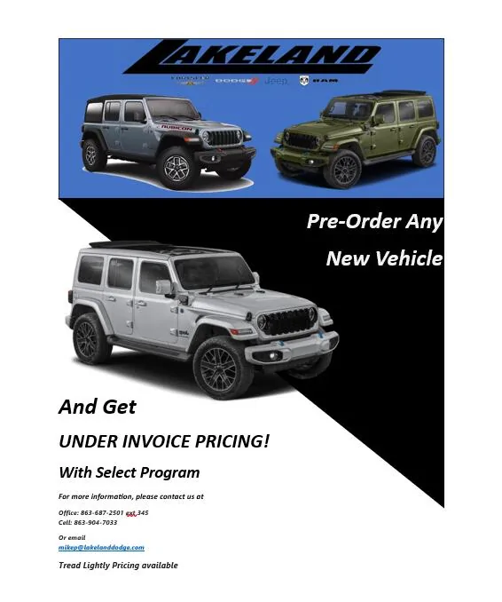 Jeep Wrangler JL Southeast Best Prices (Florida) Order Advertising