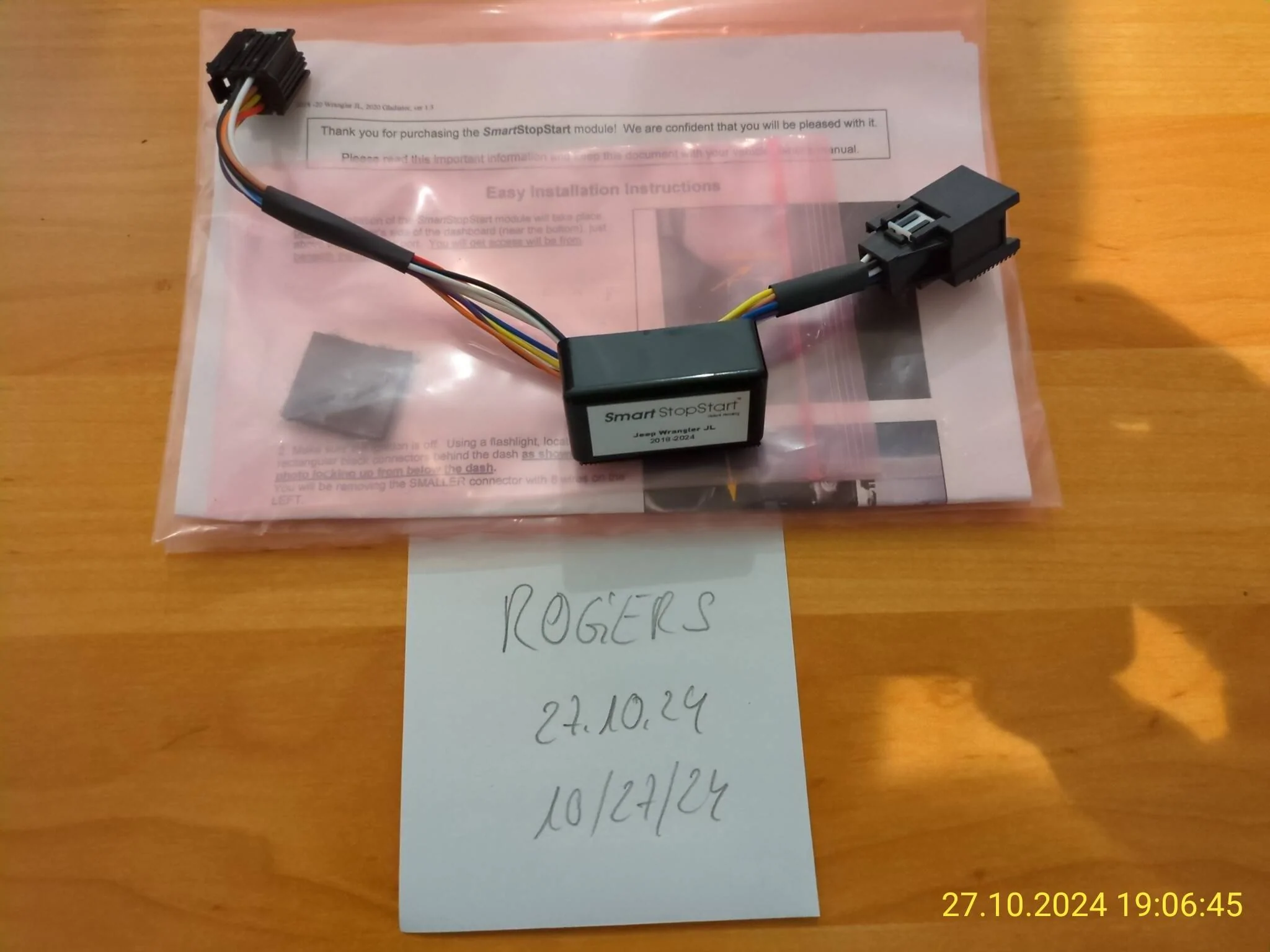 Jeep Wrangler JL SmartStopStart ESS Override 1000057943
