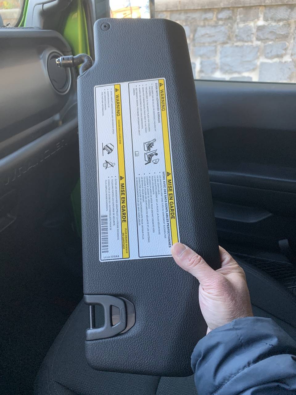 Jeep Wrangler JL Sun Visor Fix IMG_7762