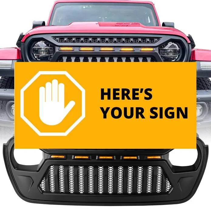 Jeep Wrangler JL ANGRY GRILL: tredsdert HeresYourSign