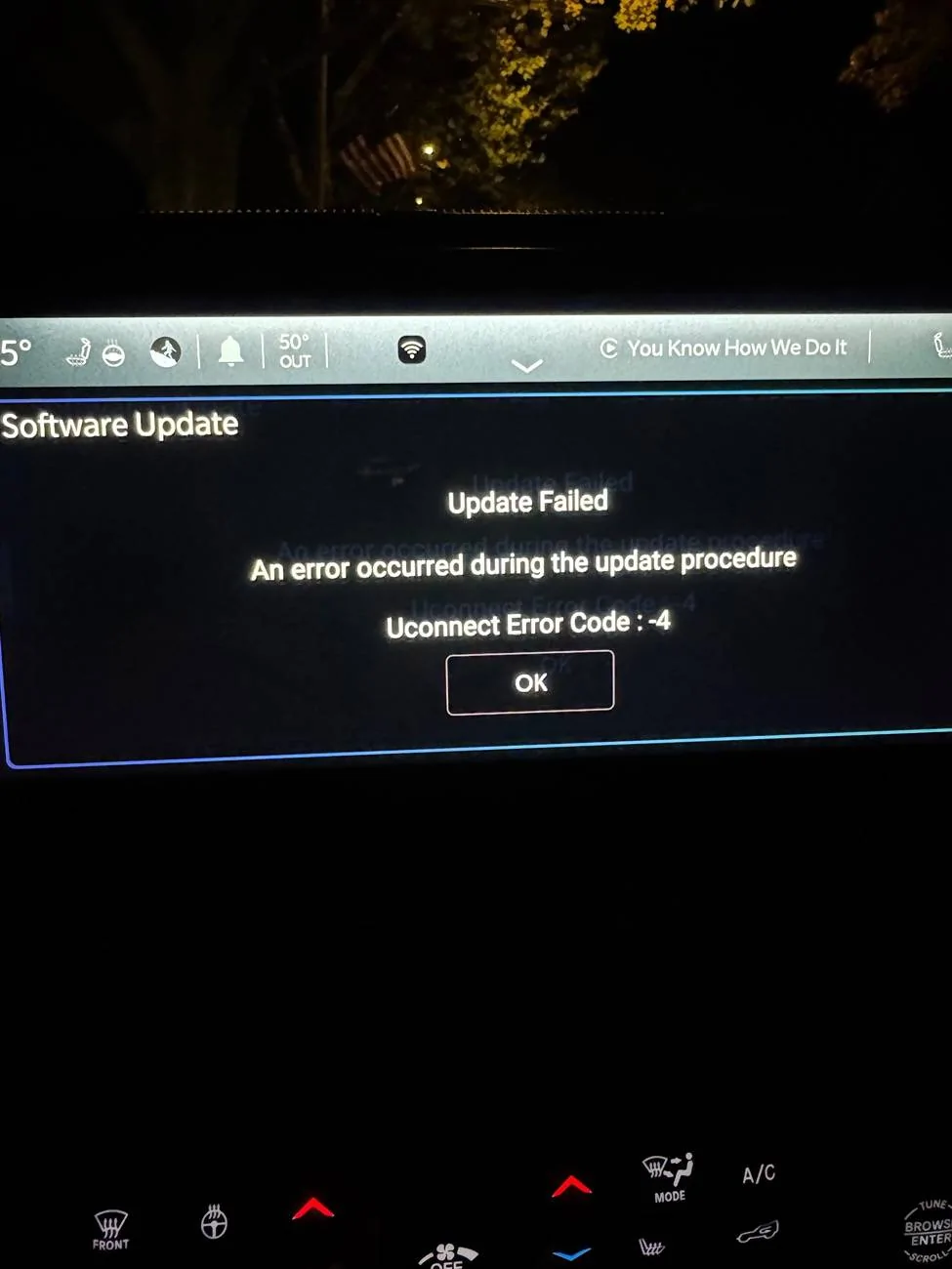 Jeep Wrangler JL Uconnect system issues 2024 model IMG_6126