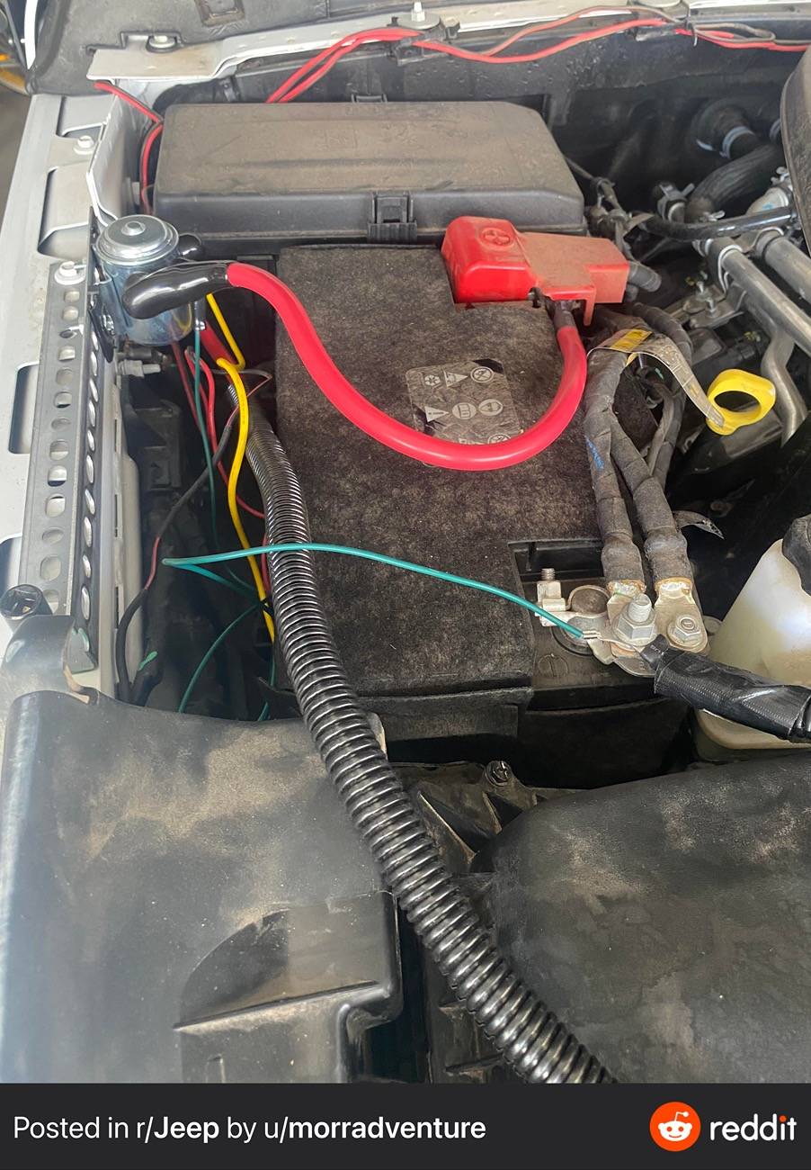 Jeep Wrangler JL Winch Aux switch/ power interrupt kit install. IMG_3308
