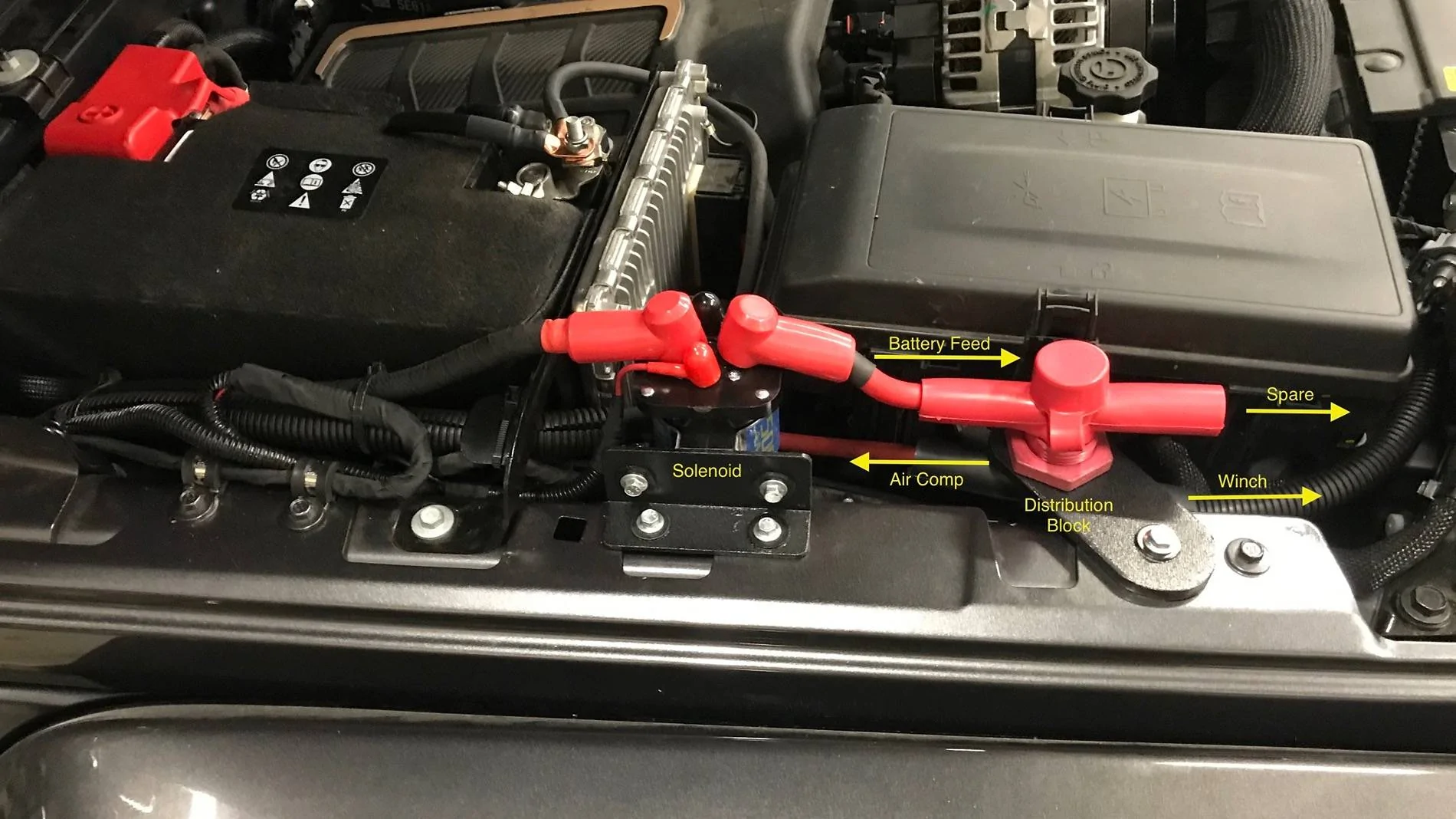 Jeep Wrangler JL Winch Aux switch/ power interrupt kit install. IMG_0348