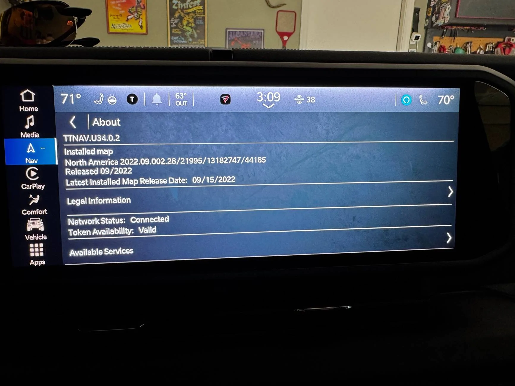 Jeep Wrangler JL UConnect5 V2024.09 navigation map update available IMG_8027