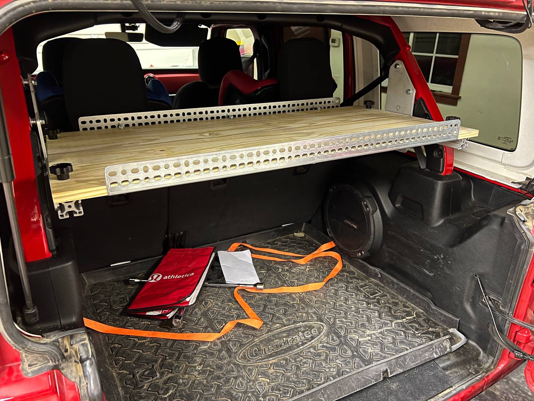 Jeep Wrangler JL DIY rear cargo shelf IMG_1894