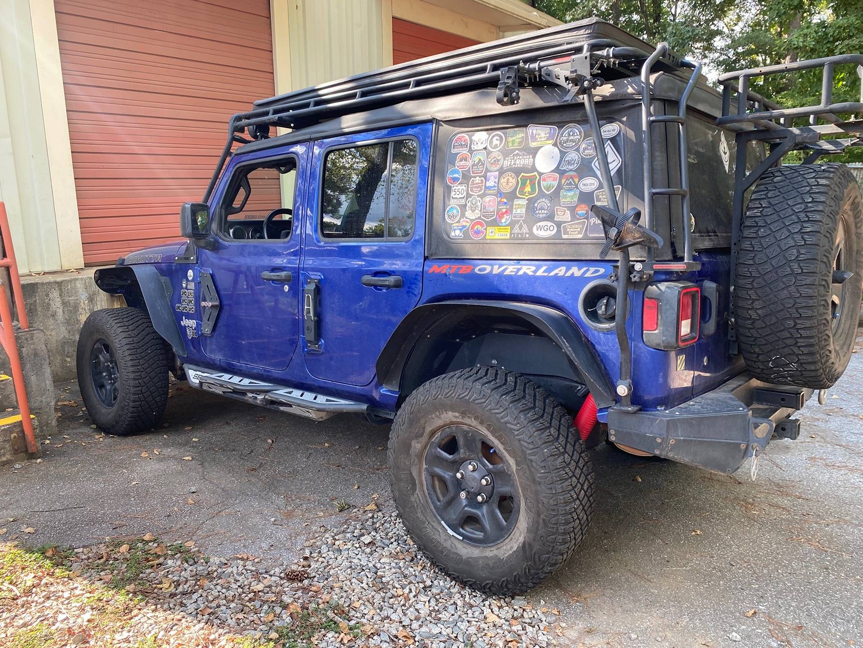 Jeep Wrangler JL Gobi Sky One Touch Rack on a soft top IMG_0342
