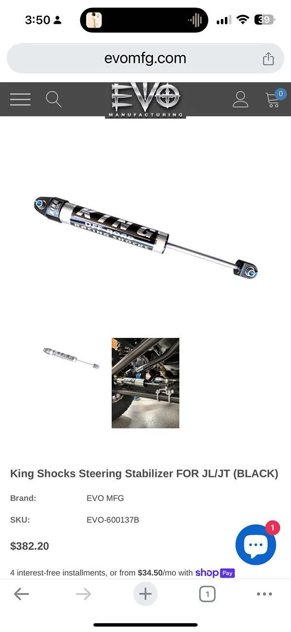 Jeep Wrangler JL FS : King Steering stabilizer EVO Spec IMG_5916