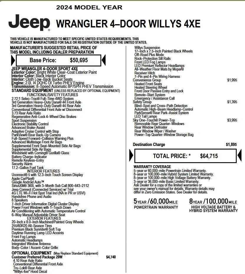 Jeep Wrangler JL Targeting a 24 Willys 4xE. Massive discount. 1734451565789-0v