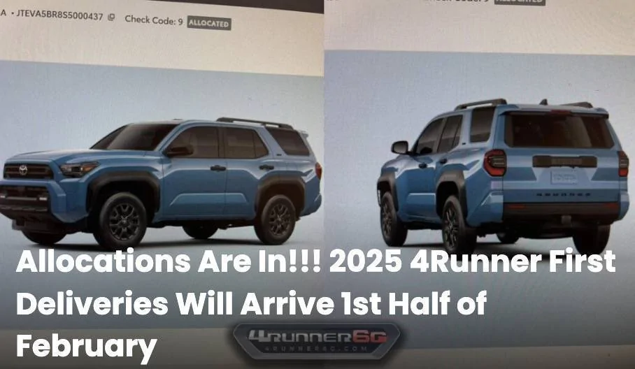 Jeep Wrangler JL Rival: 2025 4Runner Prices Announced 2025-4runner-allocation-jpg-jpg