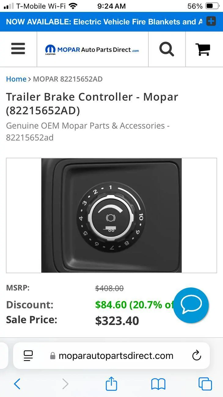 Jeep Wrangler JL Trailer brake controller IMG_0181