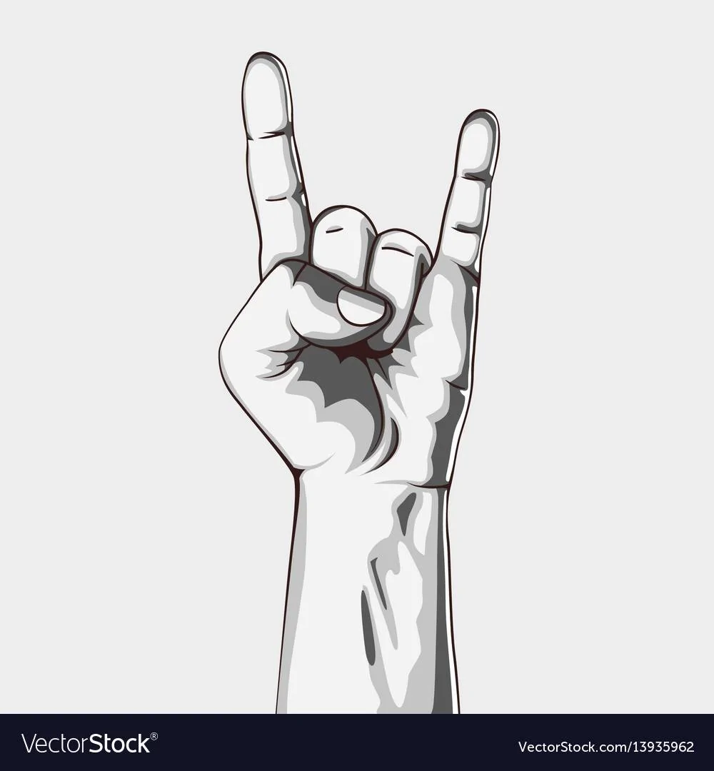 Jeep Wrangler JL Driving a Rubicon in the Snow hand-in-rock-sign-vector-13935962