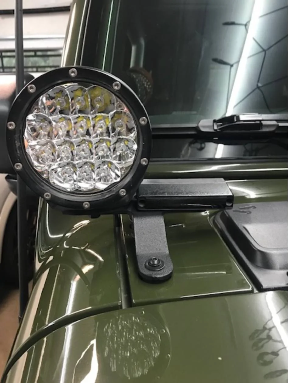Jeep Wrangler JL Go Rhino light mounts IMG_0648