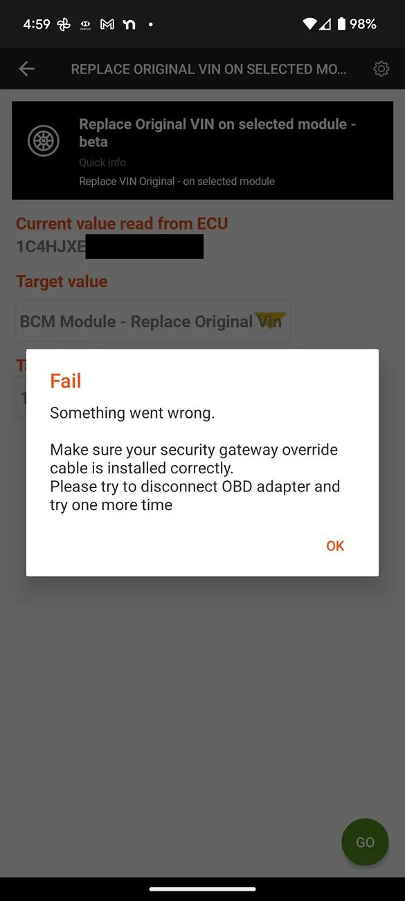 Jeep Wrangler JL Troubleshooting RFHM and BCM replacement Screenshot_20241115-165919